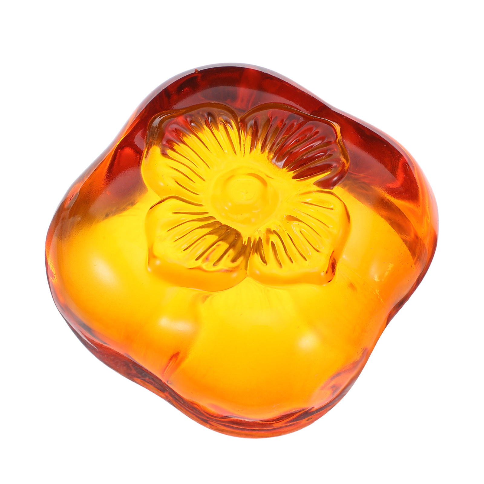 Book Weight Glass - Glass Persimmon Paperweight Crystal Desk Accessory