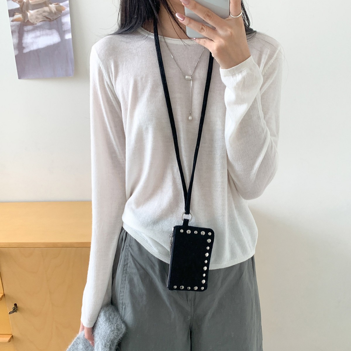 NEW Studded Shoulder Bag Mini  - đánh giá và giá Index Card Holder