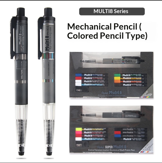 Pentel Multi 8 in 1 Color Mech - đánh giá và giá Staedtler Pencil Lumocolor