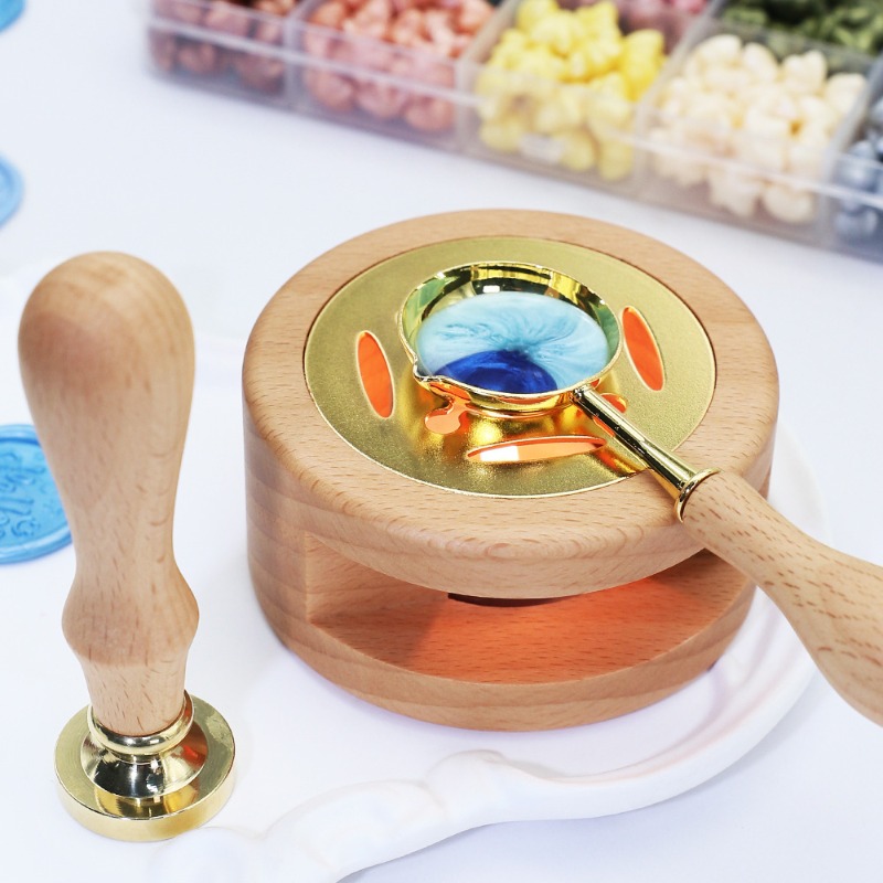 Wax Seal Furnace Kit, Wooden M - đánh giá và giá Wax Seal Stamp Set