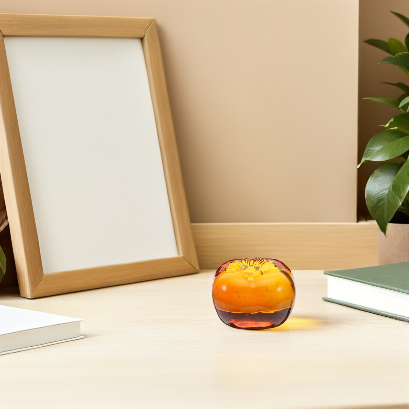 Glass Persimmon Paperweight Cr - đánh giá và giá Book Weight Glass