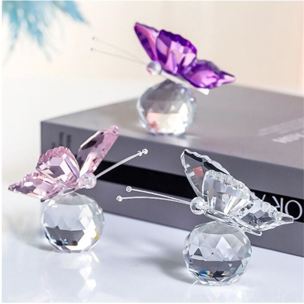 Crystal Butterfly with Ball Fi - đánh giá và giá Paper Weight Crystal